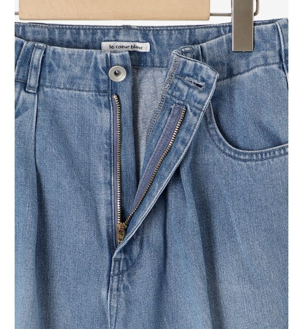 le.coeur blanc「タックワイドデニムパンツ」|デニム|