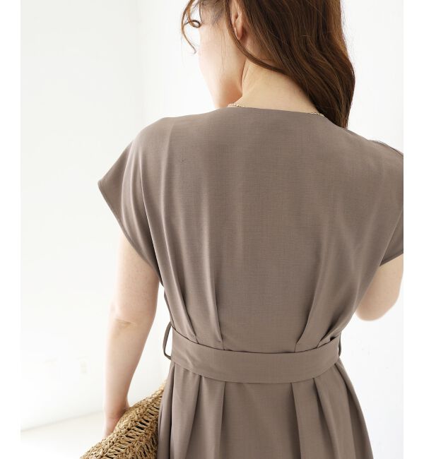  「《WEB限定アイテム》リネンライクフロントボタンワンピース」|ワンピース|