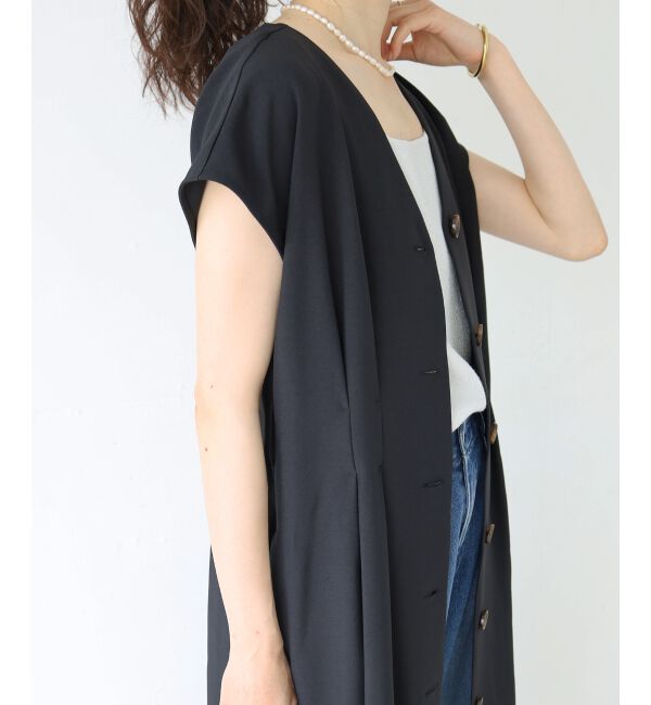  「《WEB限定アイテム》リネンライクフロントボタンワンピース」|ワンピース|