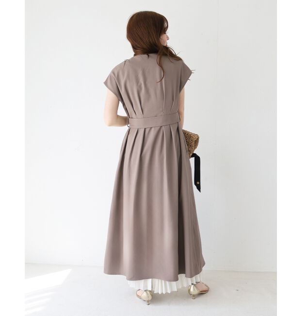  「《WEB限定アイテム》リネンライクフロントボタンワンピース」|ワンピース|