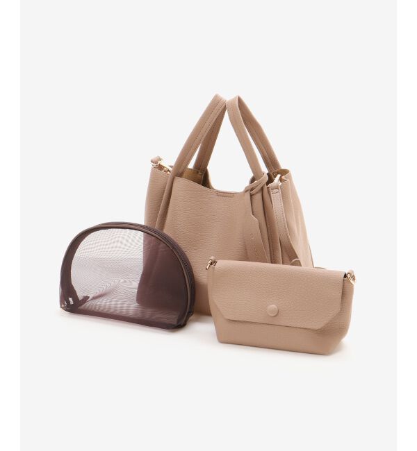  「3setソフトレザー調バッグ」|トートバッグ|