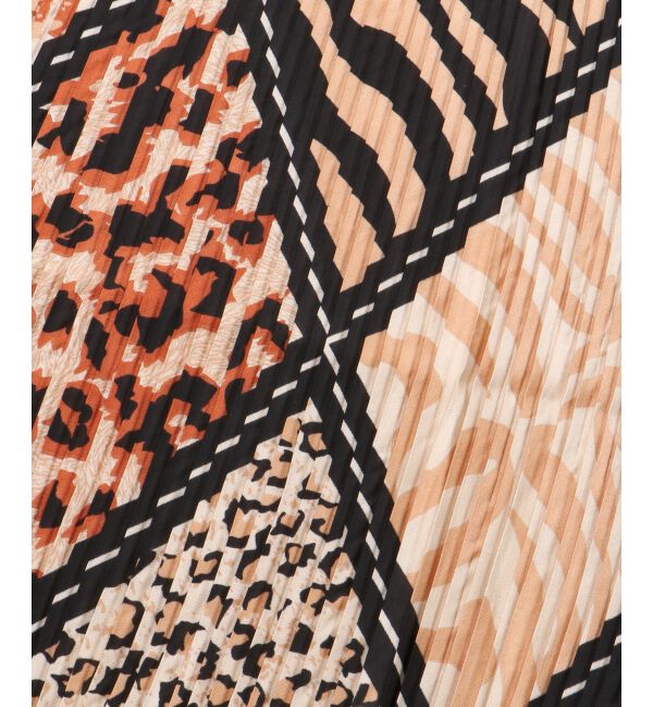  「《WEB限定アイテム》アニマルプリントプリーツスカーフ」|バンダナ・スカーフ|