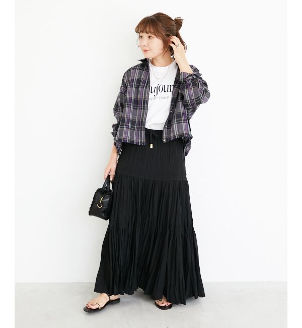  「《手洗い可能》エアータンブラーランダムプリーツスカート」|スカート|