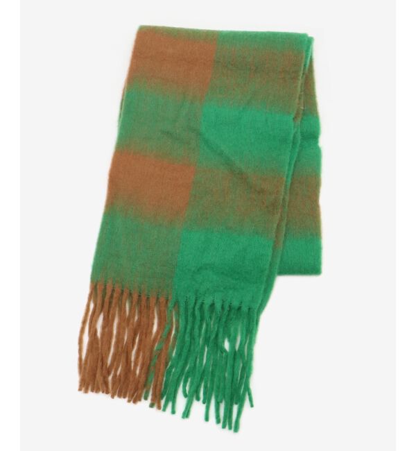  「《WEB限定アイテム》ビッグフリンジチェックストール」|ストール|