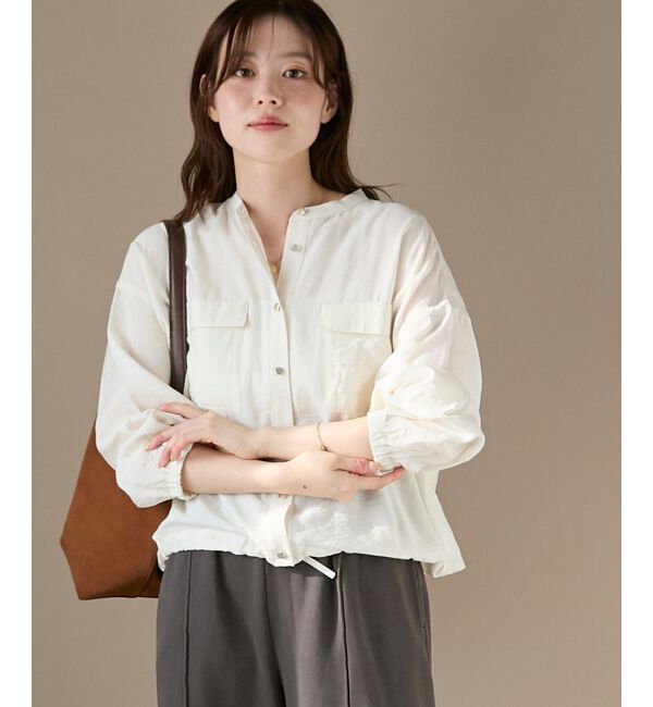  「《手洗い可能》ヴィンテージライクドロストブラウス」|シャツ・ブラウス|