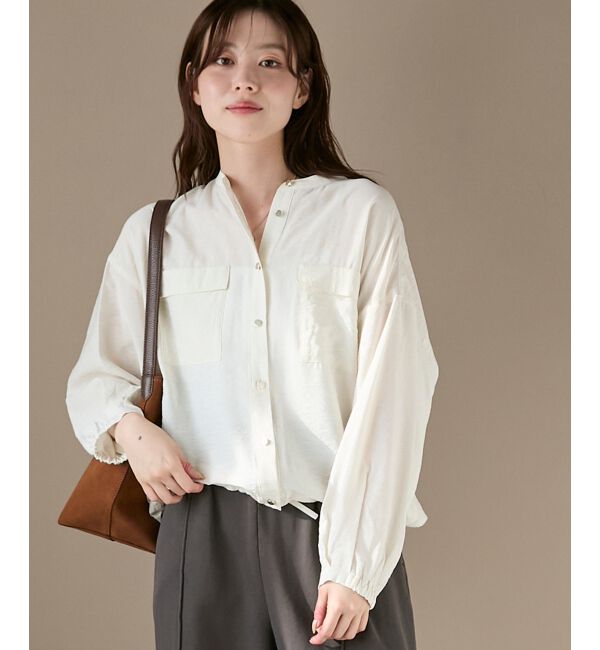  「《手洗い可能》ヴィンテージライクドロストブラウス」|シャツ・ブラウス|
