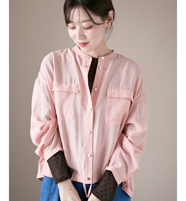  「《手洗い可能》ヴィンテージライクドロストブラウス」|シャツ・ブラウス|