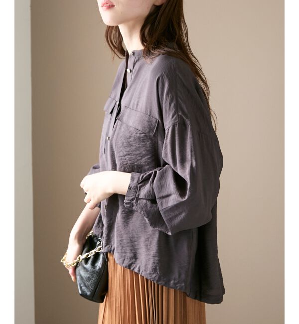 「《手洗い可能》ヴィンテージライクドロストブラウス」|シャツ・ブラウス|