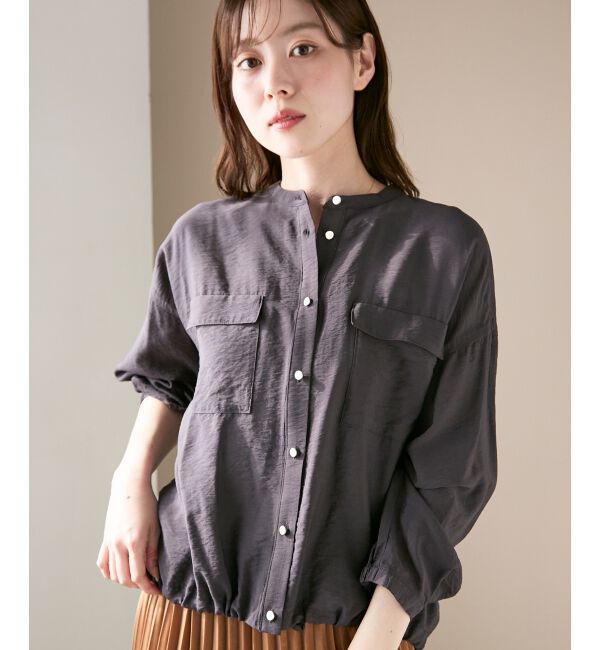  「《手洗い可能》ヴィンテージライクドロストブラウス」|シャツ・ブラウス|