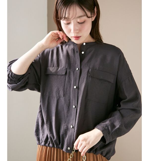  「《手洗い可能》ヴィンテージライクドロストブラウス」|シャツ・ブラウス|