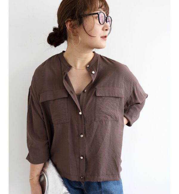  「《手洗い可能》ヴィンテージライクドロストブラウス」|シャツ・ブラウス|