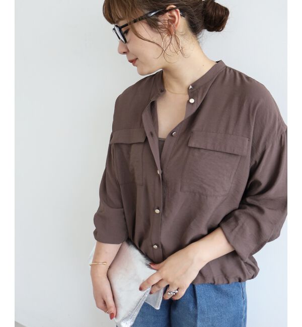  「《手洗い可能》ヴィンテージライクドロストブラウス」|シャツ・ブラウス|