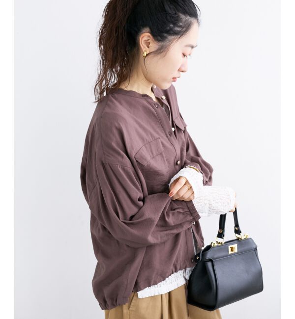  「《手洗い可能》ヴィンテージライクドロストブラウス」|シャツ・ブラウス|