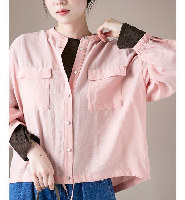  「《手洗い可能》ヴィンテージライクドロストブラウス」|シャツ・ブラウス|