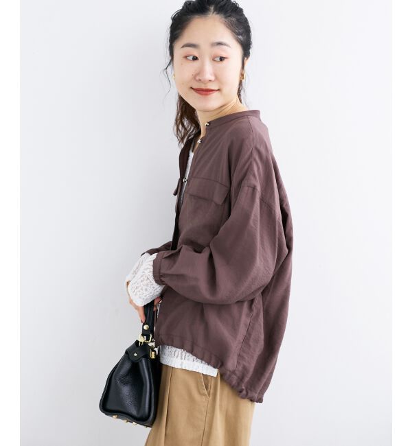  「《手洗い可能》ヴィンテージライクドロストブラウス」|シャツ・ブラウス|