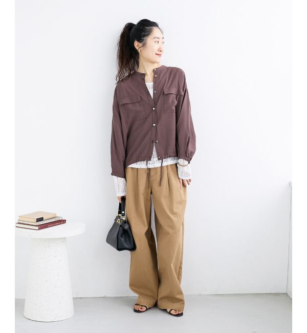  「《手洗い可能》ヴィンテージライクドロストブラウス」|シャツ・ブラウス|