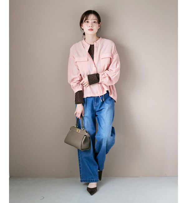  「《手洗い可能》ヴィンテージライクドロストブラウス」|シャツ・ブラウス|