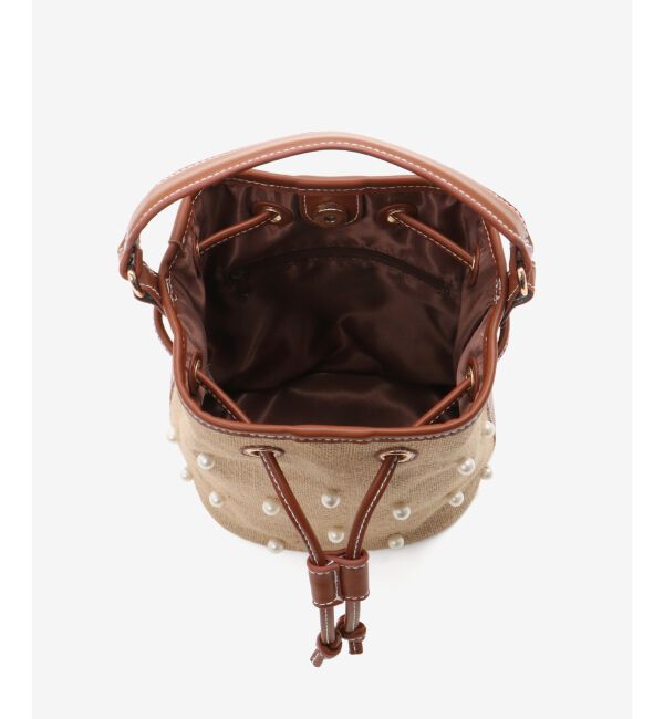  「パール付き巾着トート」|トートバッグ|