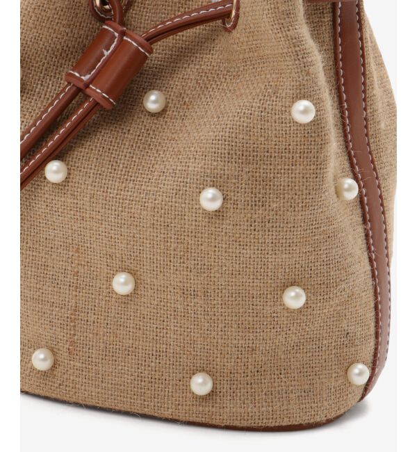  「パール付き巾着トート」|トートバッグ|