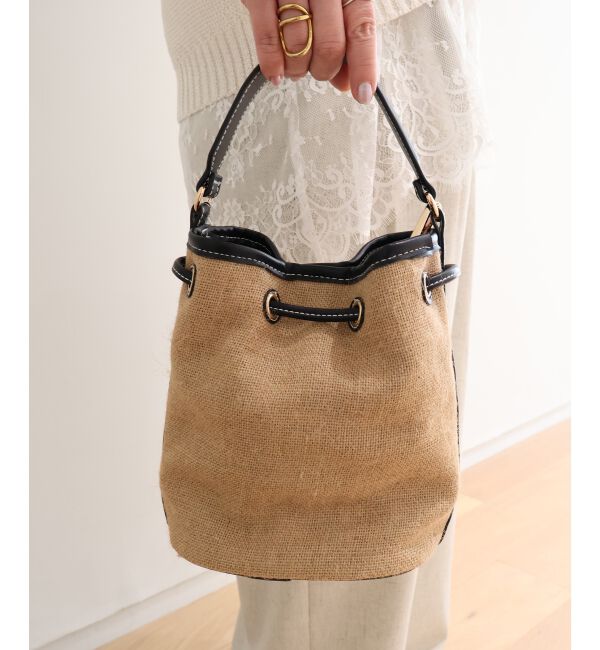  「パール付き巾着トート」|トートバッグ|