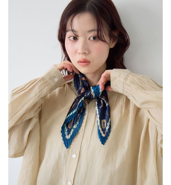  「《WEB限定アイテム》ビットプリントプリーツスカーフ」|バンダナ・スカーフ|