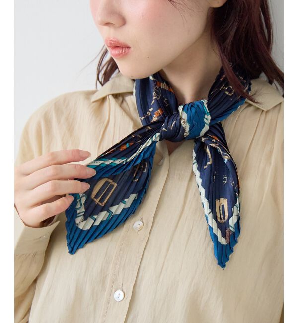  「《WEB限定アイテム》ビットプリントプリーツスカーフ」|バンダナ・スカーフ|