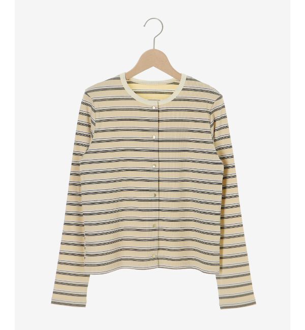  「マルチボーダーリブカーデ」|カーディガン|