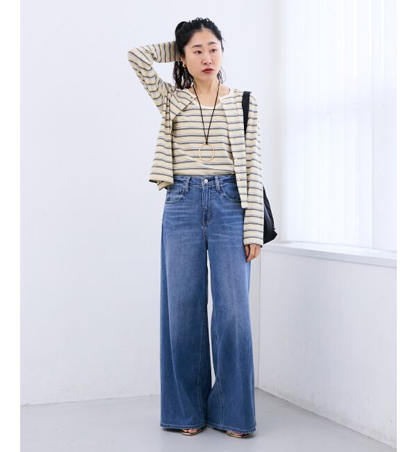  「マルチボーダーリブカーデ」|カーディガン|