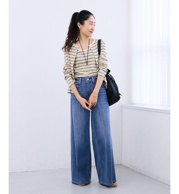  「マルチボーダーリブカーデ」|カーディガン|