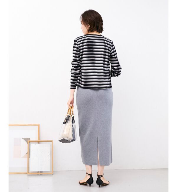  「マルチボーダーリブカーデ」|カーディガン|