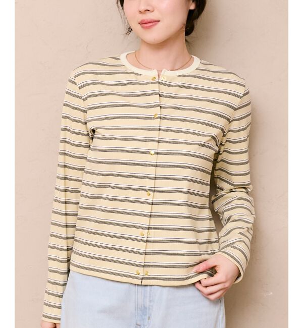  「マルチボーダーリブカーデ」|カーディガン|