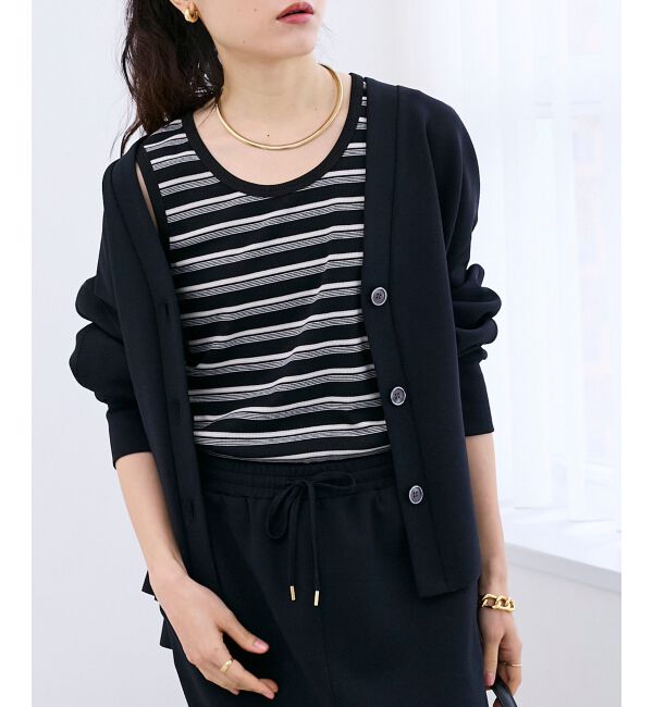  「マルチボーダーリブタンク」|タンクトップ|