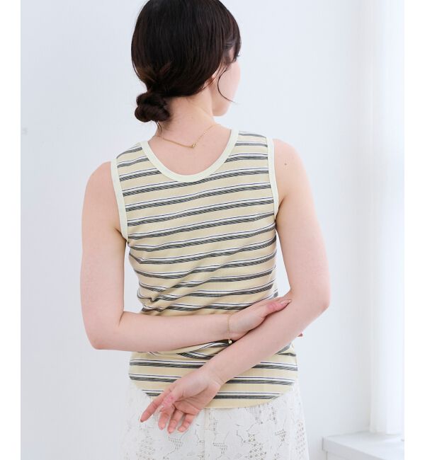  「マルチボーダーリブタンク」|タンクトップ|