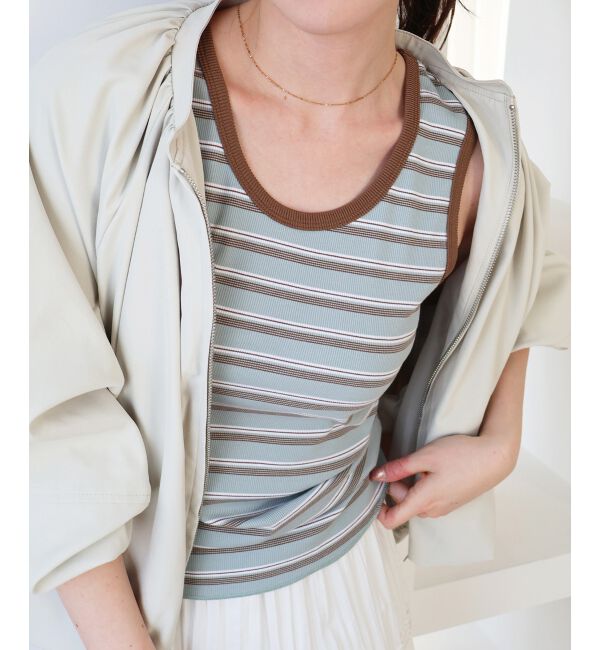  「マルチボーダーリブタンク」|タンクトップ|ｻｯｸｽ柄