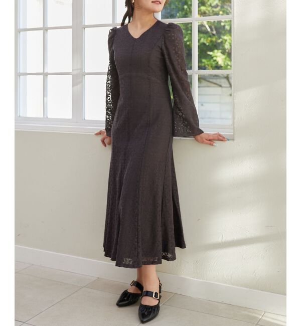 MAJESTICLEGON「レースロングワンピース」|ワンピース|