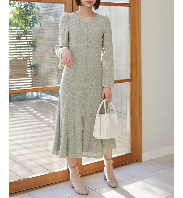 MAJESTICLEGON「レースロングワンピース」|ワンピース|