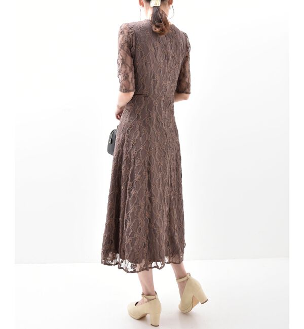 MAJESTICLEGON「パイピングモールレースドレス」|ドレス|