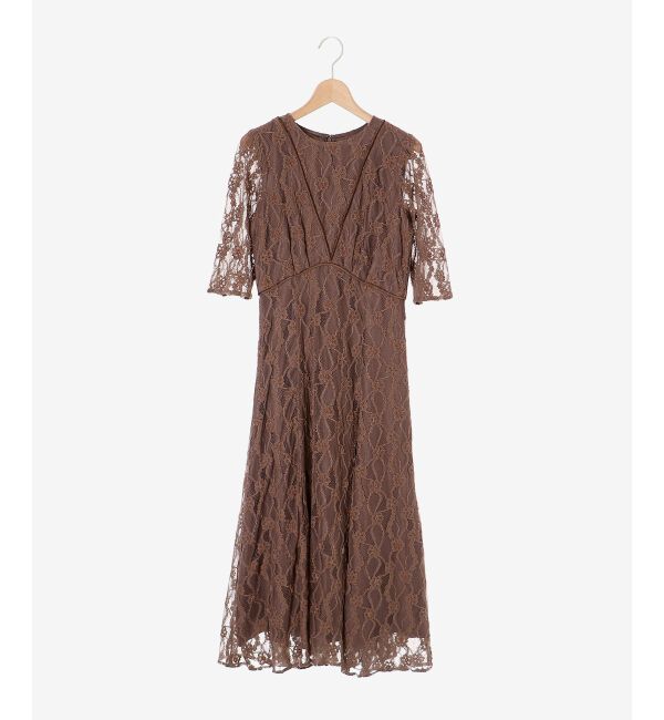 MAJESTICLEGON「パイピングモールレースドレス」|ドレス|