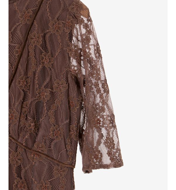 MAJESTICLEGON「パイピングモールレースドレス」|ドレス|