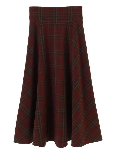 earth music&ecology「バックレースアップチェックスカート」|フレア|