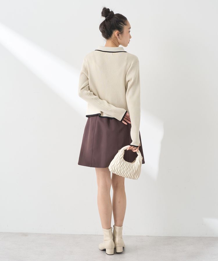 earth music&ecology「バイカラートリムニットカーディガン」|カーディガン|