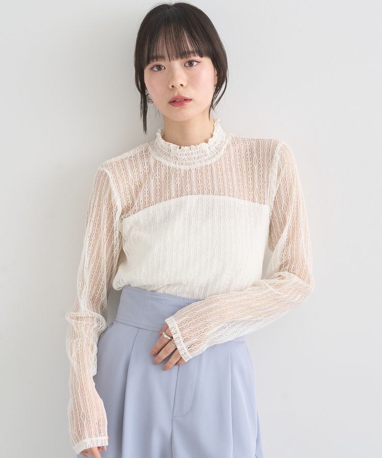 earth music&ecology「レースドッキングプルオーバー」|Tシャツ・カットソー|