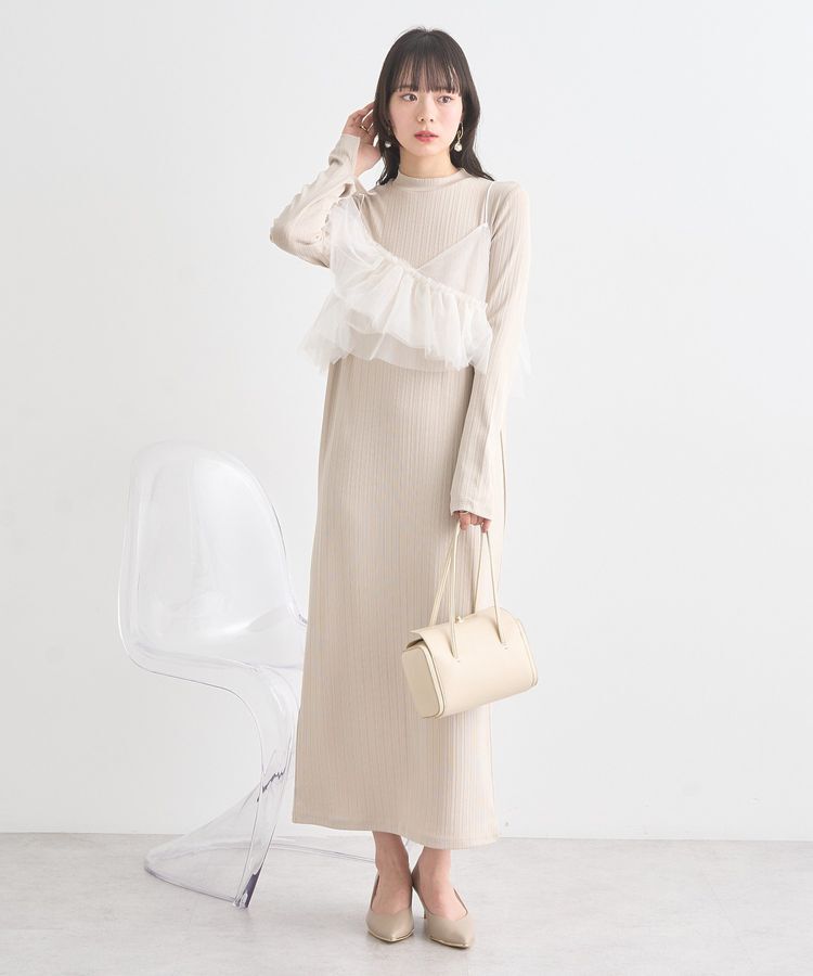 earth music&ecology「SET2点アシメチュールビスチェ＋ワンピース」|ワンピース|