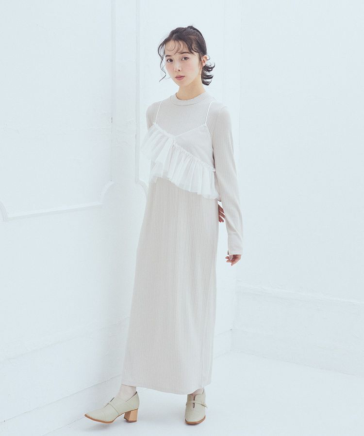 earth music&ecology「SET2点アシメチュールビスチェ＋ワンピース」|ワンピース|