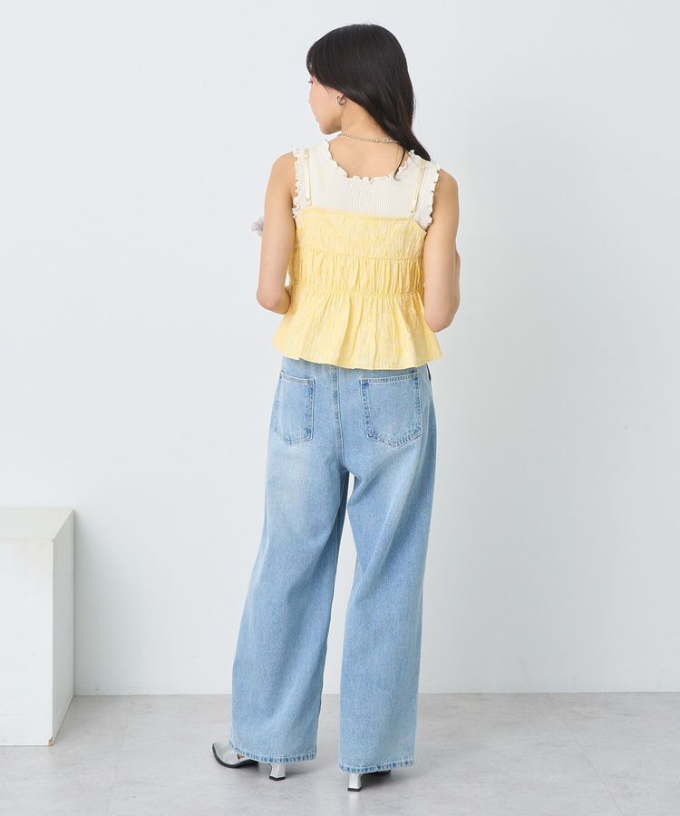 earth music&ecology「ジャガードフレアキャミブラウス」|ベスト・ジレ|