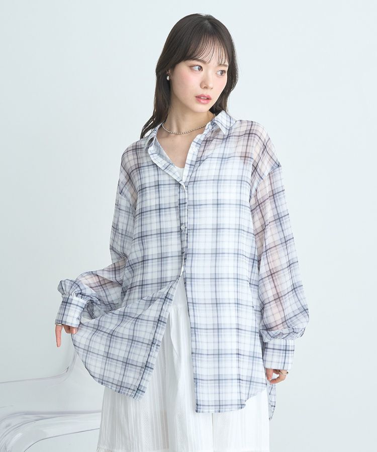 earth music&ecology「シアーチェックシャツ」|シャツ・ブラウス|