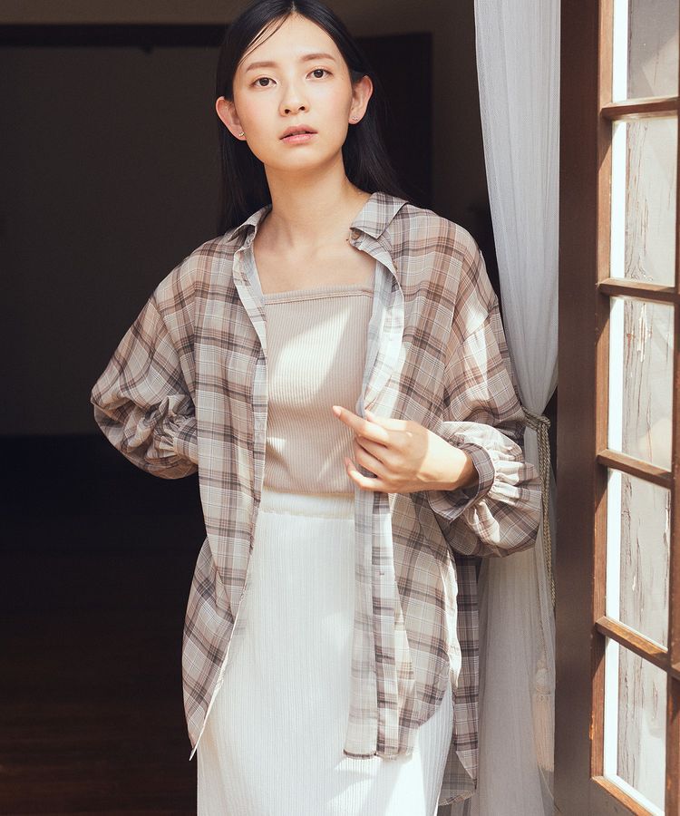 earth music&ecology「シアーチェックシャツ」|シャツ・ブラウス|