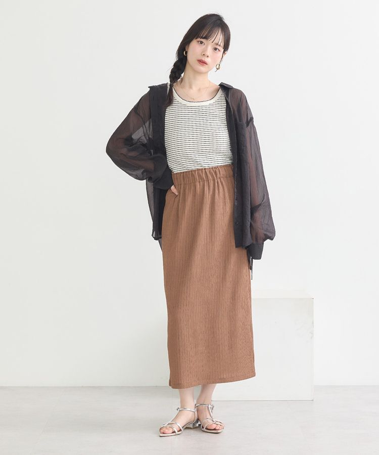 earth music&ecology「選べる丈カットナロースカート」|タイト|