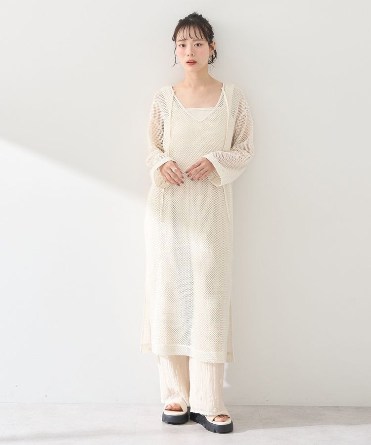 earth music&ecology「メッシュレイヤードワンピース」|ワンピース|Ivory