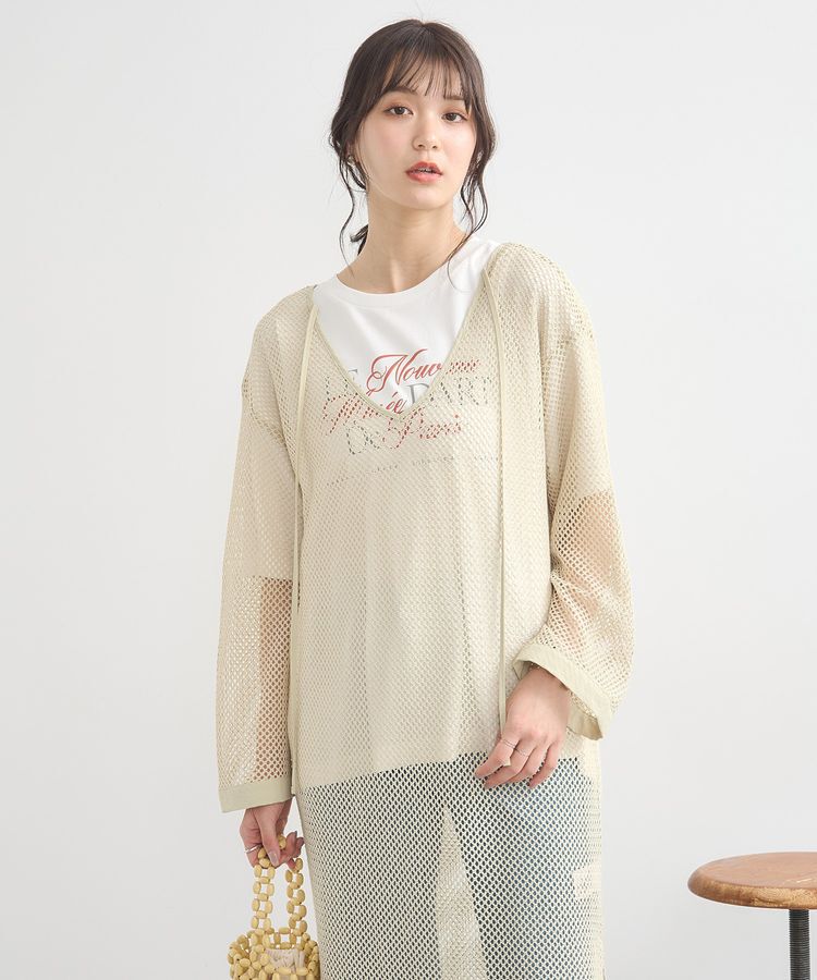 earth music&ecology「メッシュレイヤードワンピース」|ワンピース|